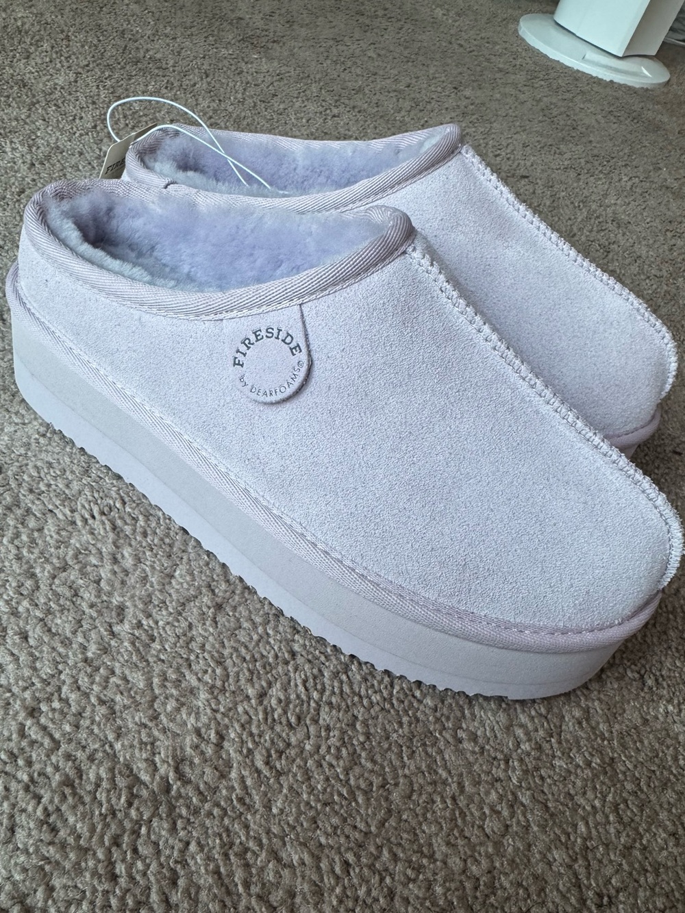 Fireside by Dearfoams Shearling Platform Slippers 8
